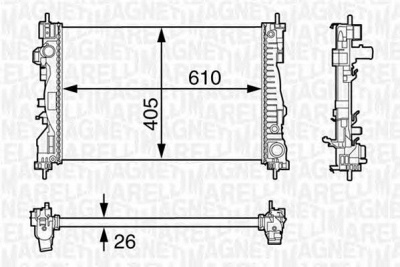 MAGNETI MARELLI 350213129800 -  Радиатор, охлаждение двигателя